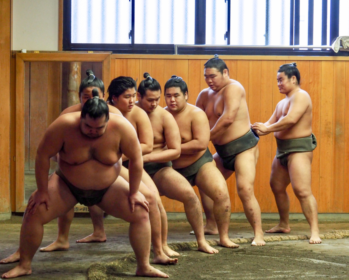 Sumo Training Dewano Umi School Tokyo