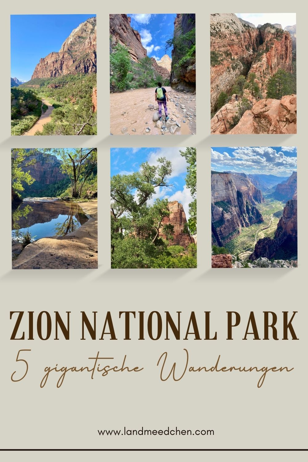 Wanderungen im Zion National Park Pinterest